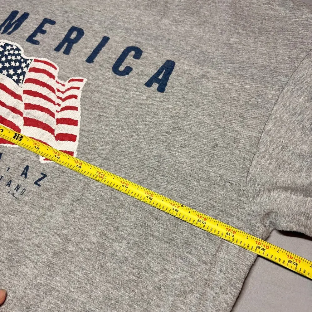 Grey long sleeve graphic t shirt vintage style